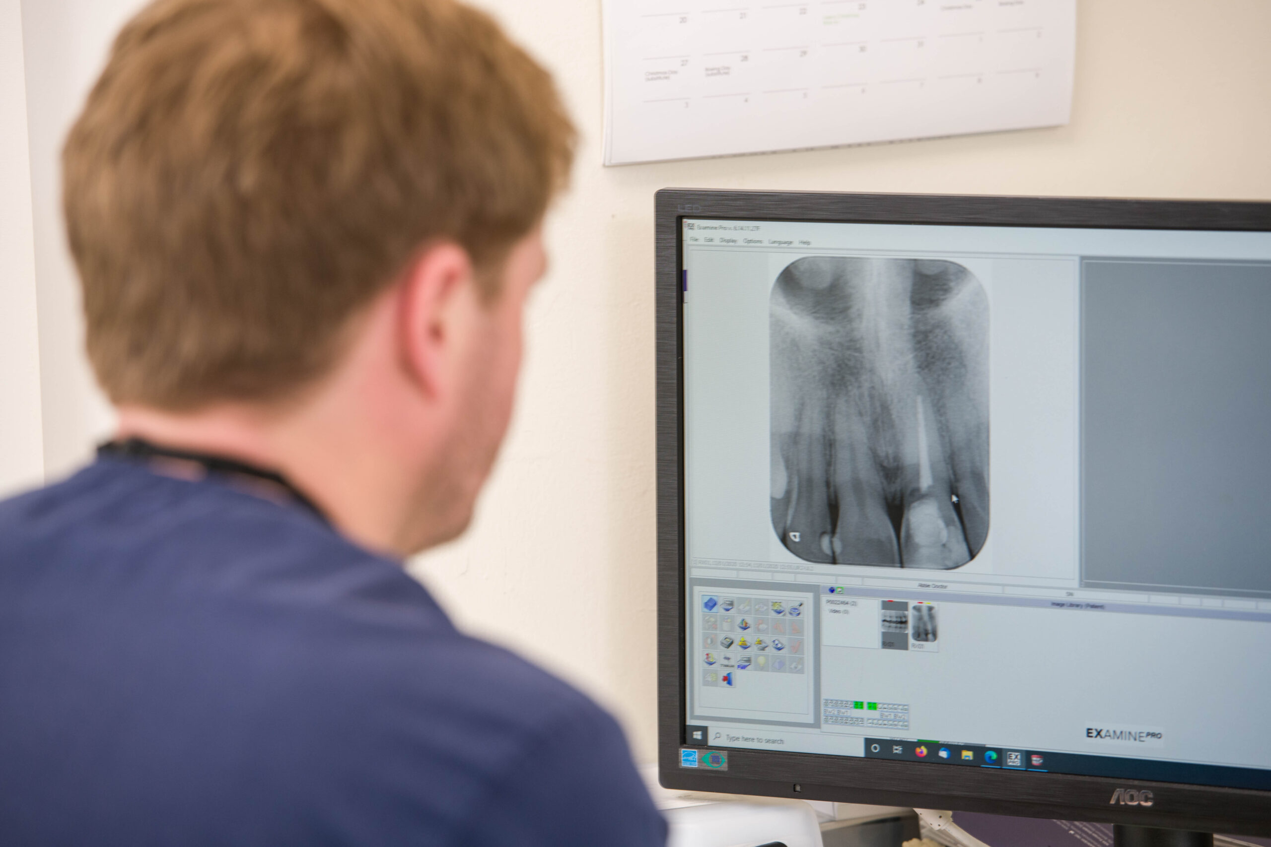 Greenwood-DSC_4661 Dentist looking at scan